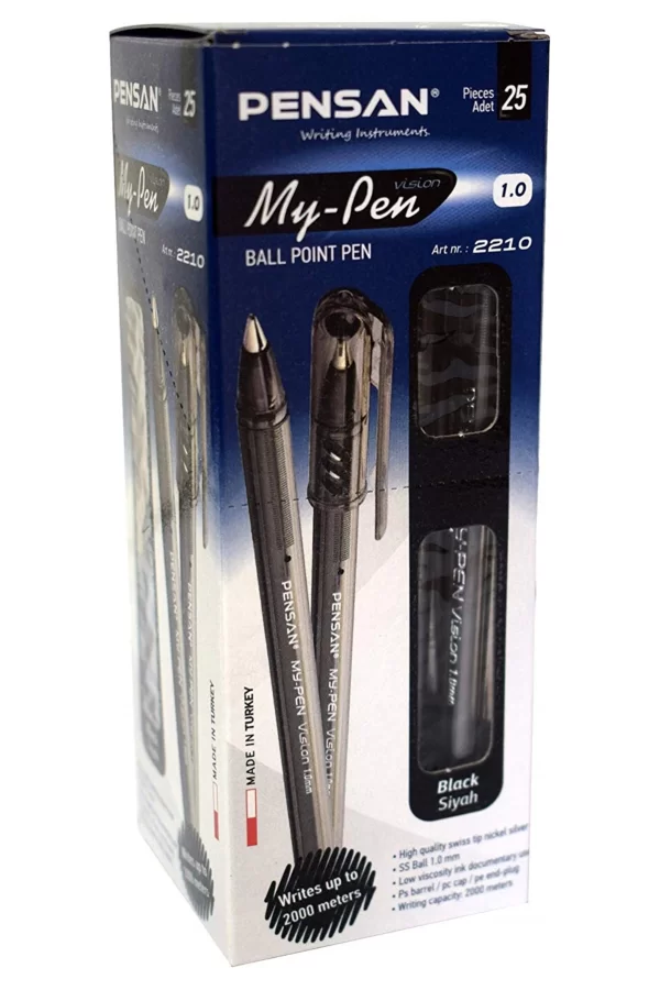 Pensan Tükenmez Kalem My Pen 1 Mm Siyah 25li