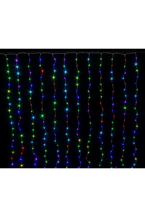 Perde Led  240 Ledli 8 Fonksiyonlu Dekor Lambası Rgb