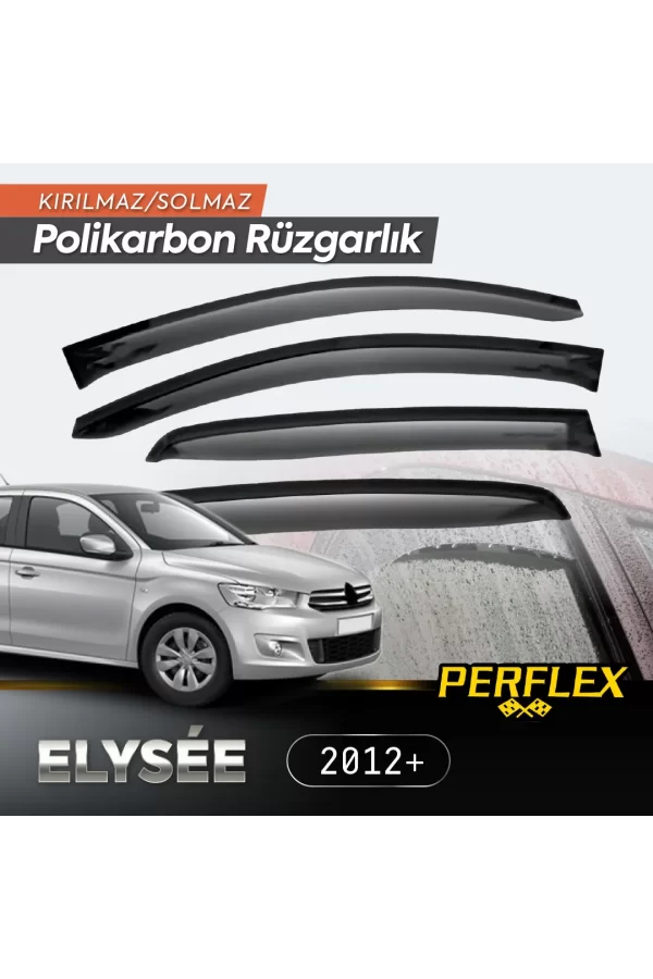 Perflex Polikarbon Kırılmaz Rüzgarlık V2 Düz Citroen C-Elysee 2012+