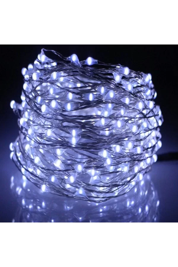 Peri Led Işık 10  Metre Beyaz Dekor Lambası 100 Ledli