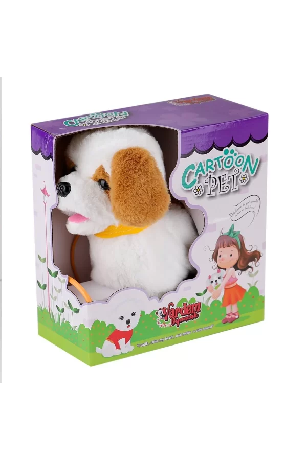 Pft-b019 Yürüyen Tasmalı Peluş Köpek