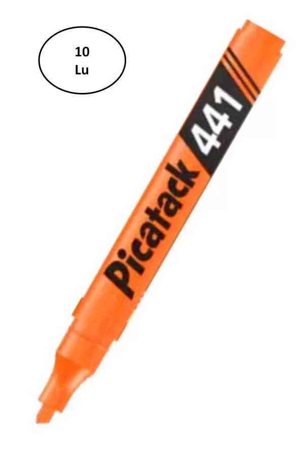 Picatack 441 Fosforlu Kalem Turuncu 10lu