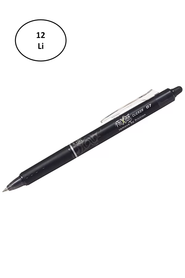 Pilot Frixion Ball Clicker 0.7 Siyah Pilot Kalem 12li