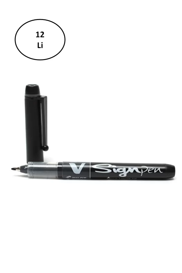 Pilot Kalem V-Signpen İmza Kalemi Siyah 12li