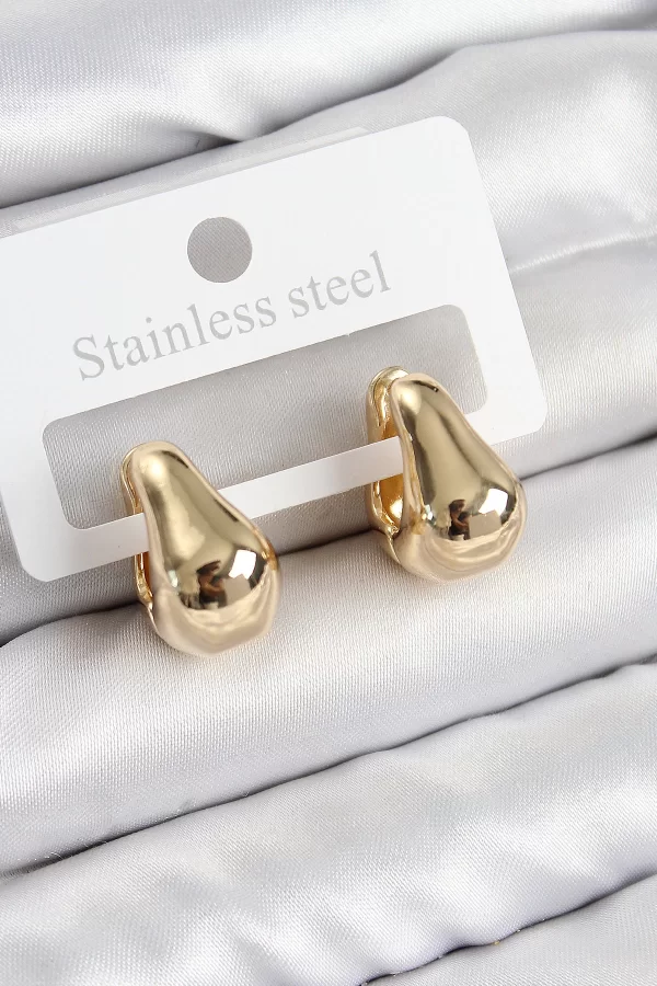 Pirinç Halka Model Gold Renk Kadın Küpe
