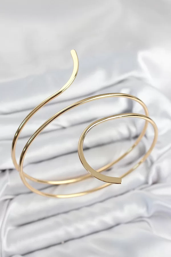Pirinç Sarmal Model Gold Renk Pazu Bileklik