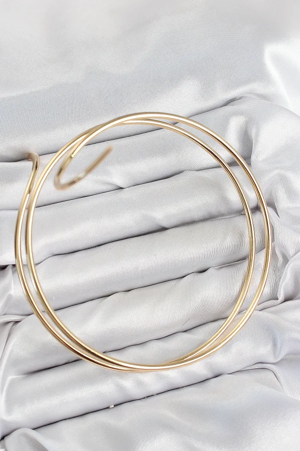 Pirinç Sarmal Model Gold Renk Pazu Bileklik