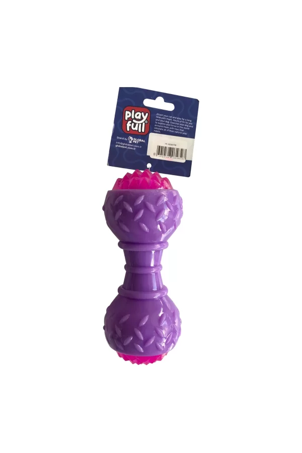 Playfull Aktivite Sesli ve Işıklı Köpek Oyuncak Dumbel 5x15 cm Mor