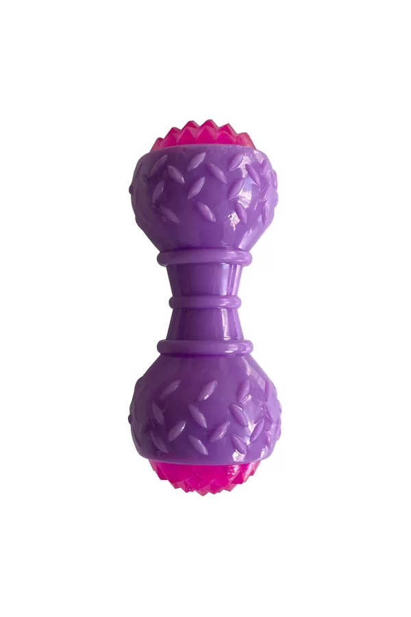 Playfull Aktivite Sesli ve Işıklı Köpek Oyuncak Dumbel 5x15 cm Mor