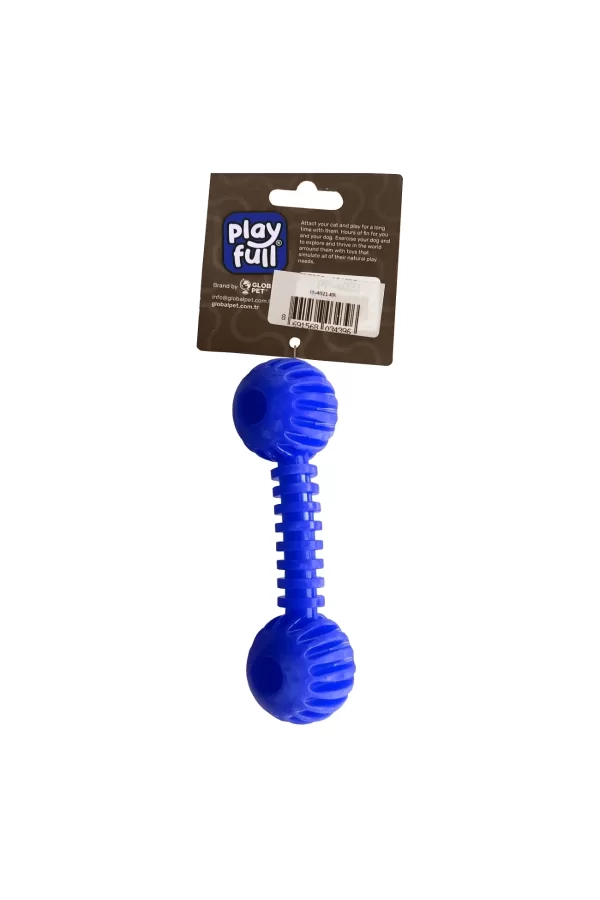 Playfull Sağlam Plastik Dental Dumbel Köpek Oyuncağı 12 x 3,5 cm Mavi
