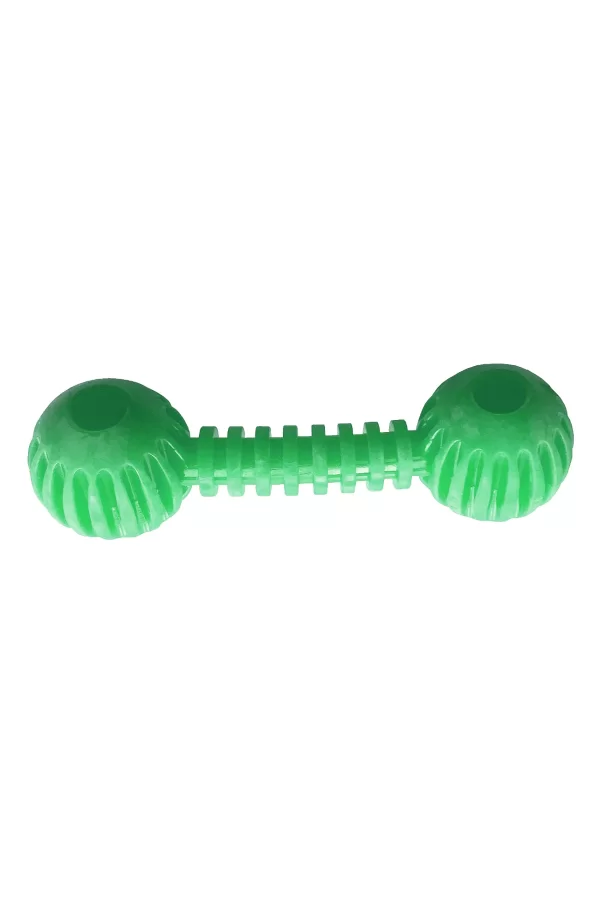 Playfull Sağlam Plastik Dental Dumbel Köpek Oyuncağı 12 x 3,5 cm Yeşil