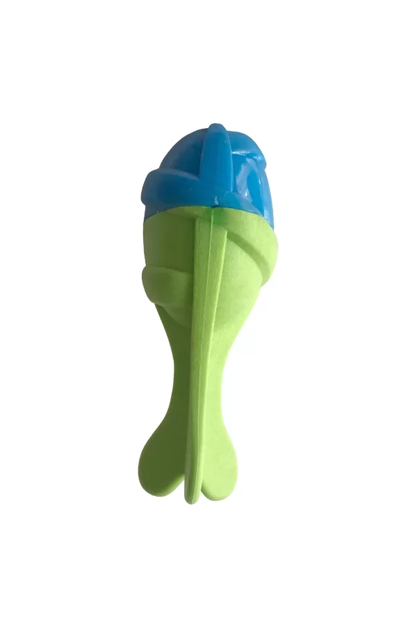 Playfull Sağlam Plastik Sesli Balık Köpek Oyuncağı 13 x 5 cm Mavi Yeşil