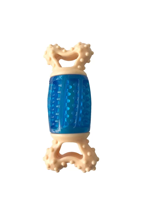Playfull Sağlam Plastik Sesli Dental Köpek Oyuncağı 13x4cm Mavi