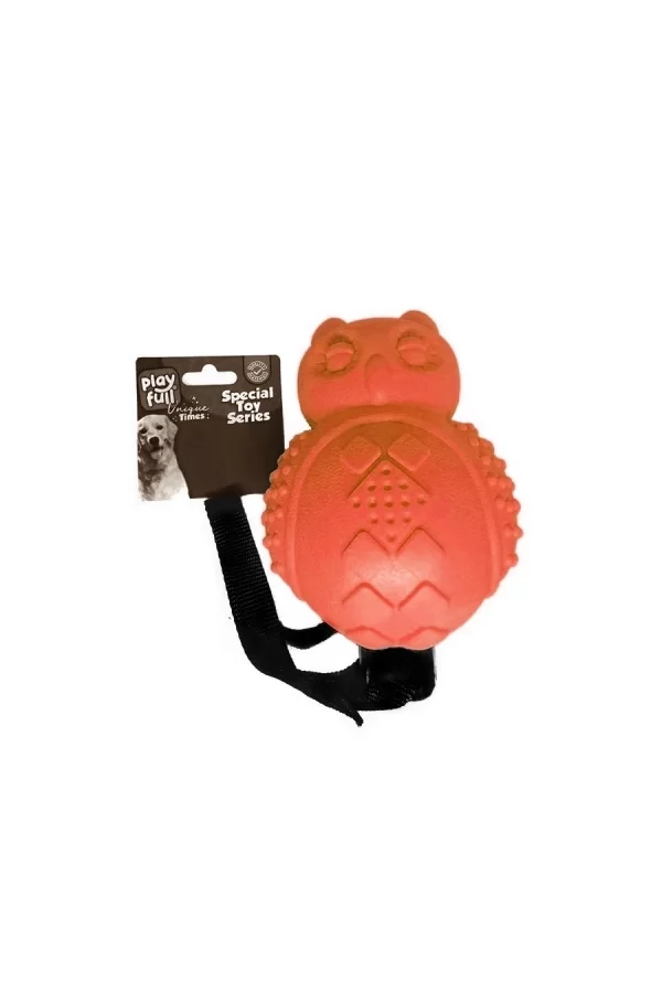 Playfull Sesli Lüx Baykuş Köpek Eğitim Oyuncağı 30x10 Cm Turuncu