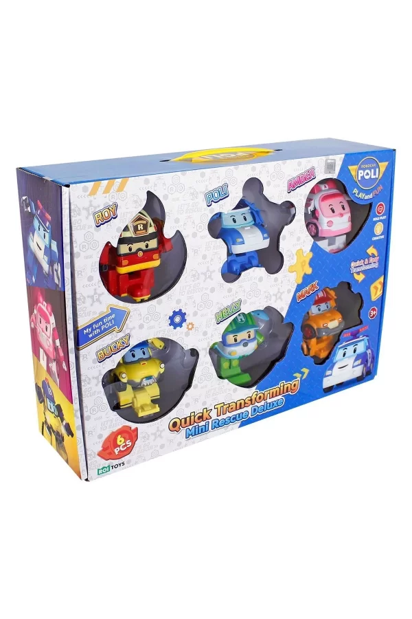 Polı Zr-915 Robocar Poli Quick Transforming Mini Rescue Deluxe Set