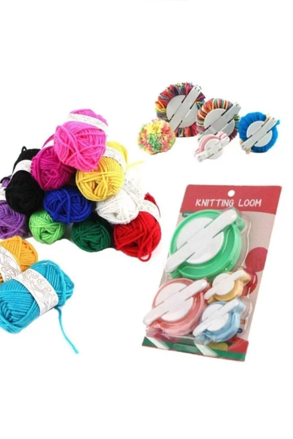Ponpon Makinası 4lü Set Ponponmatik 4 Farklı Boy