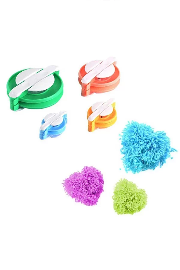 Ponpon Makinası 4lü Set Ponponmatik 4 Farklı Boy