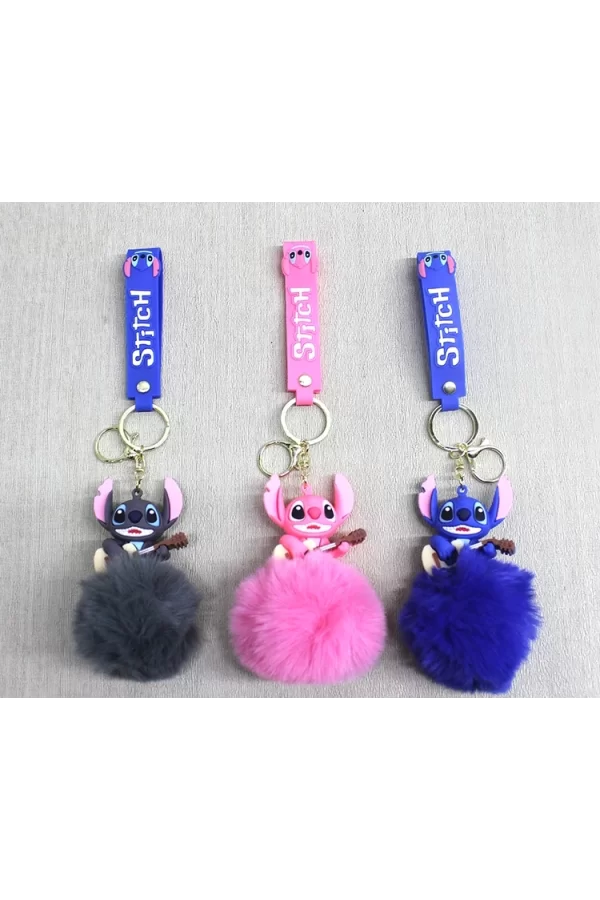 Ponponlu Stitch Anahtarlık Alk4245