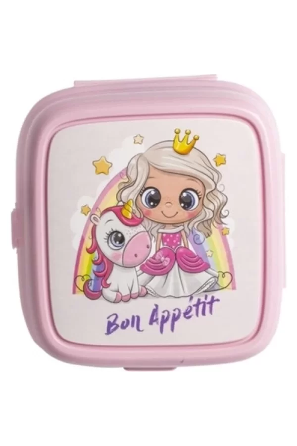 Porky Lol Desenli 4 Bölmeli Çatallı Beslenme Kabı - Diyet Kabı