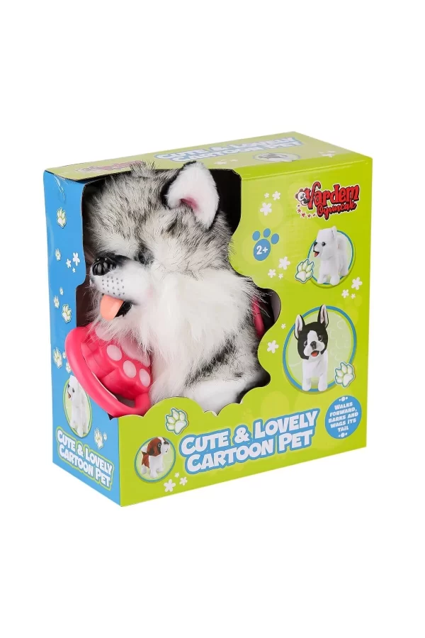 Pr66302-26t Yürüyen Tasmalı Peluş Yürüyen Husky