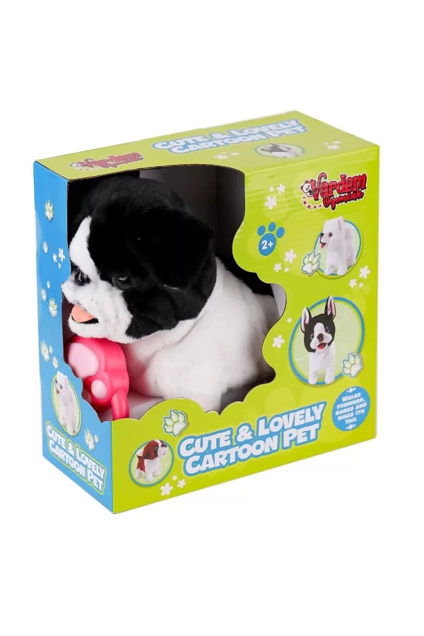 Pr66308-25t Tasmalı Yürüyen Peluş Fransız Köpeği