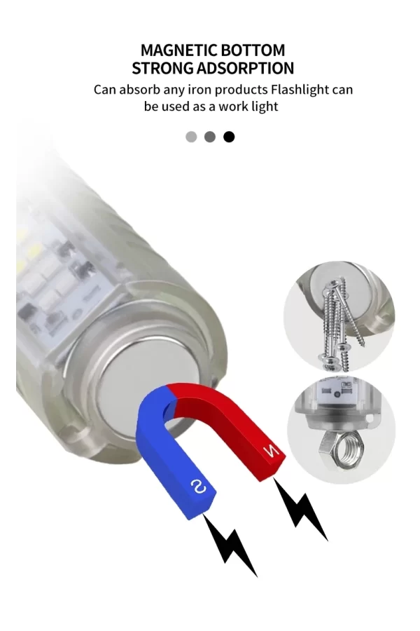 Profesyonel Tg Led Güçlü 8 Modlu Type-c 1000 Lümen Polis Çakarlı Şarjlı El Feneri
