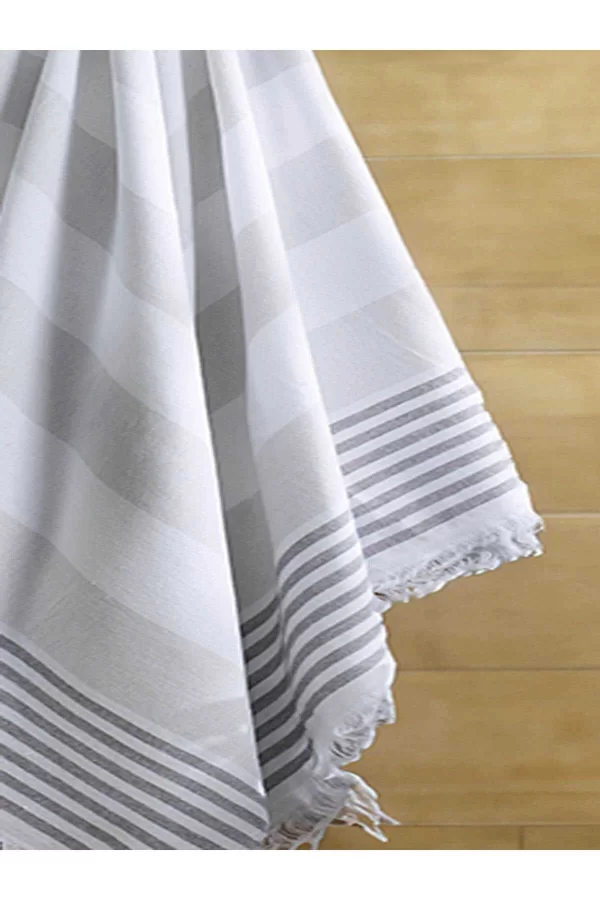 Pure Linen 90x170 cm Doğal Pamuk Peştamal Havlu Gri