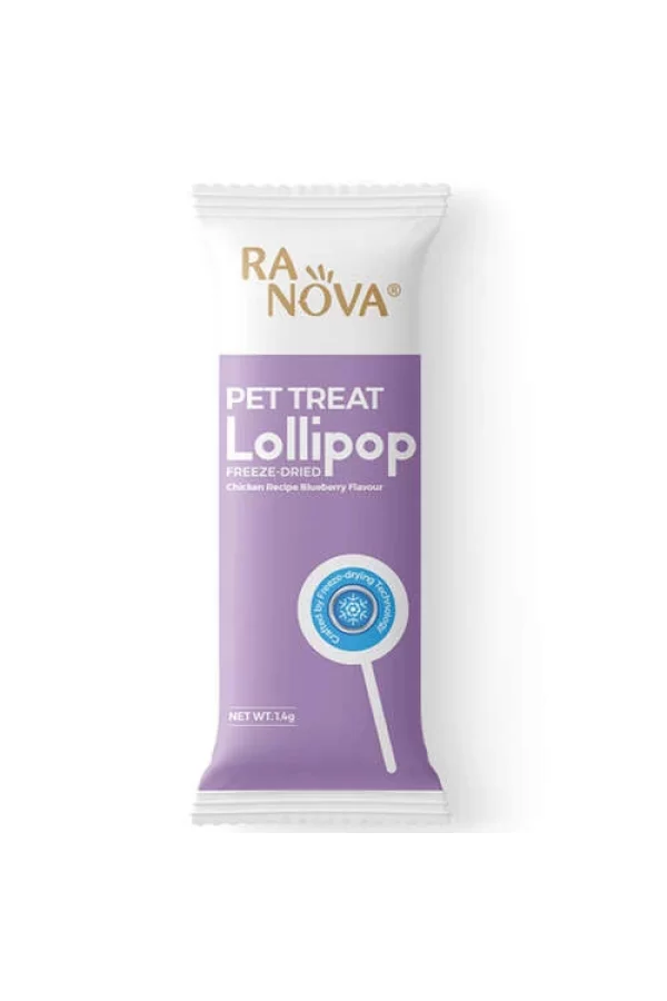 Ranova Yaban Mersini Aromalı Dondurularak Kurutulmuş Kedi Ödülü Lolipop 1.4 Gr