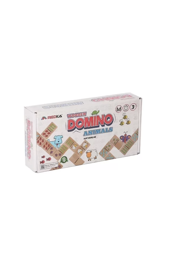Rd5648 Ahşap Domino Animals -redka