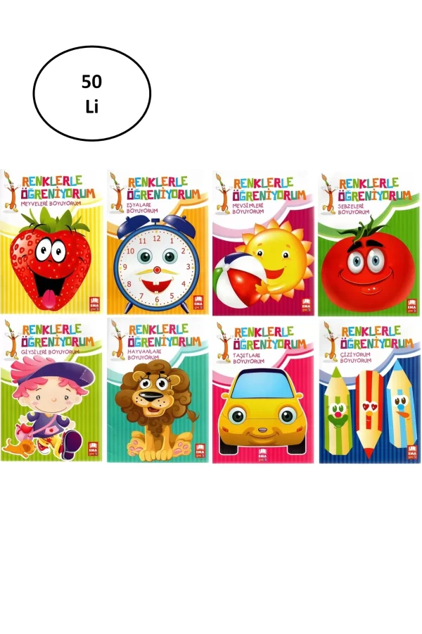 Renklerle Öğreniyorum Boyama İnce 50li