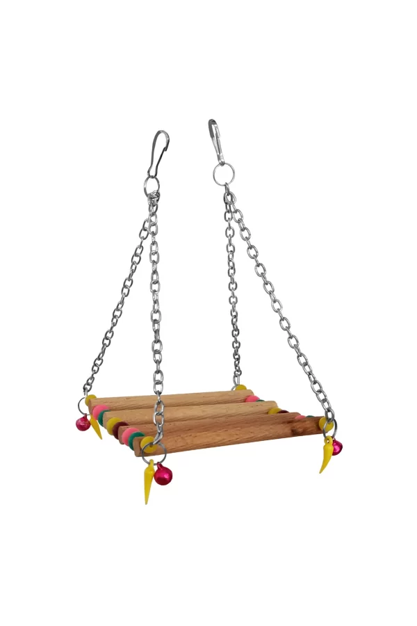 Renkli Boncuklu Ve Çanlı Gondol Kuş Salıncağı 9*11-18 cm