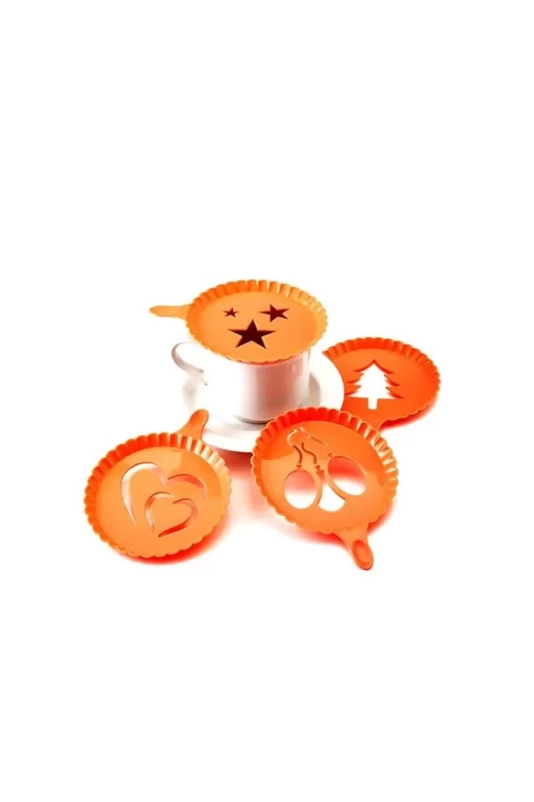 Renkli Kahve Süsleme Şablonları  - 4lü Magic Süsleme Şablonu