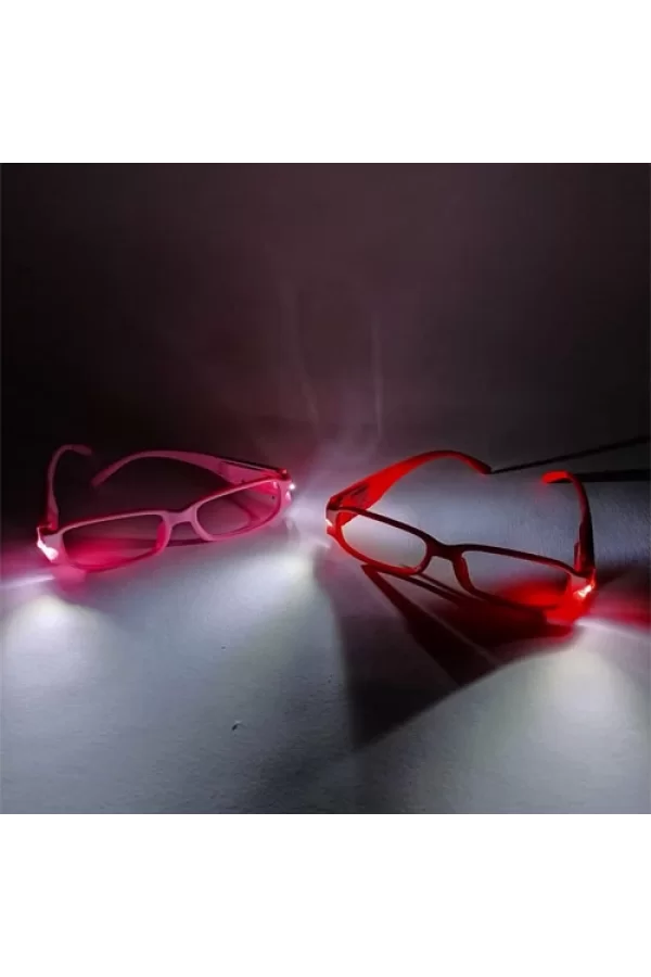 Renkli Led Işıklı Kitap Okuma Gözlüğü