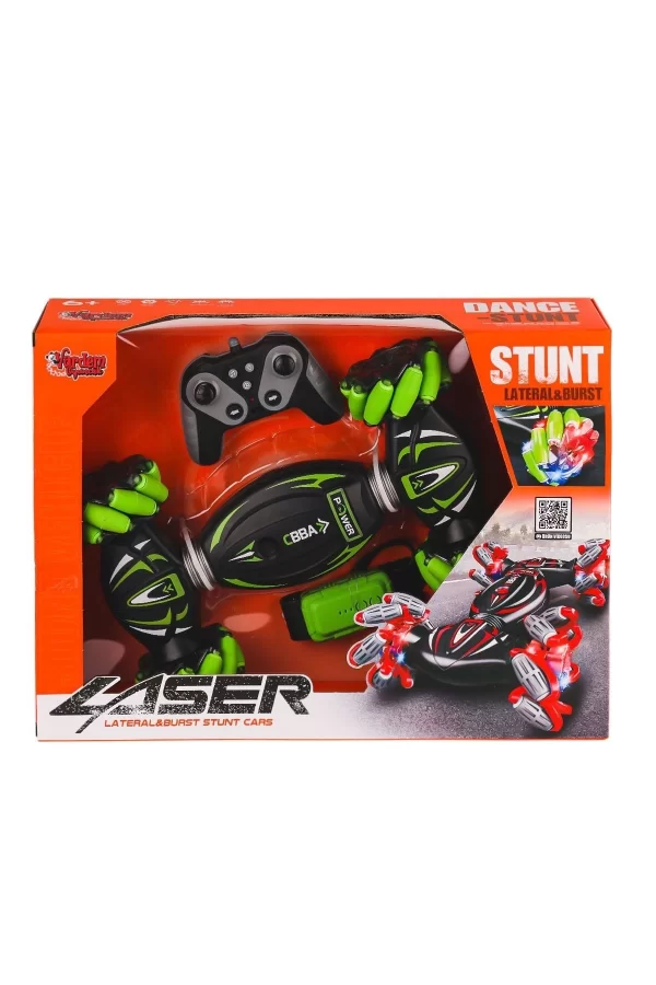 RQ3034-1 Kumandalı Bilekten Kontrol Işıklı Müzikli Stunt Araba -vardem Oyuncak