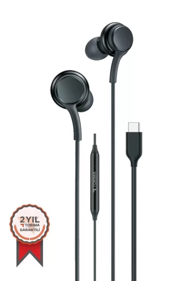 S11+ Kablolu Kulaklık Type-c Telefon Uyumlu Type-c Jak Kulaklik Siyah