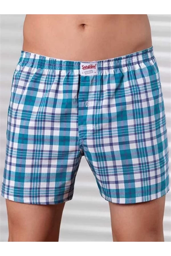 Şahinler Ekose Boxer Desenli E090