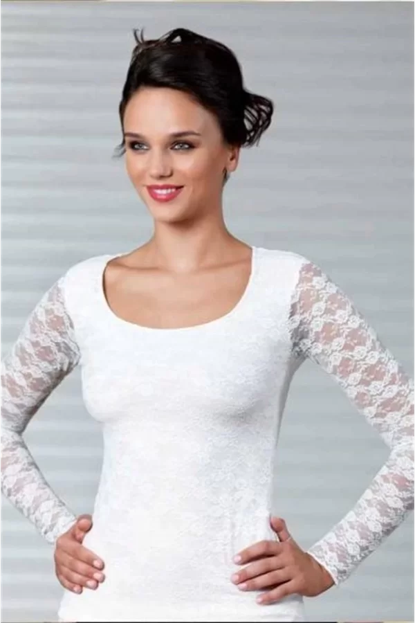 Şahinler Tüllü Uzun Kol Body B357