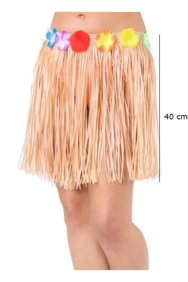 Saman Renk Püsküllü Hawaii Luau Hula Etek