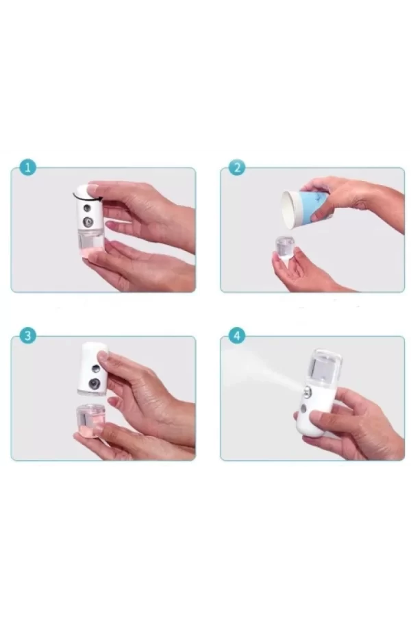 Şarjlı Mini Yüz Nemlendirici Dezenfektan Cihazı Mist Sprayer