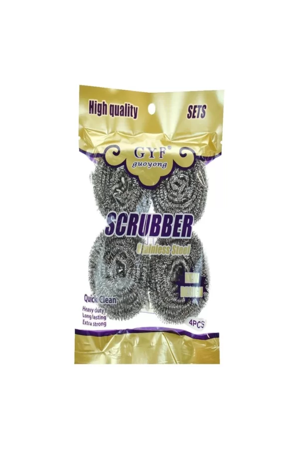 Scrubber Paslanmaz 4lü Bulaşık Teli