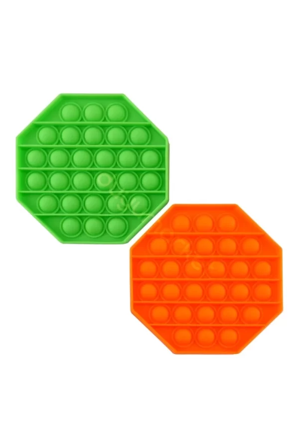Sekizgen Tek Renk Pop Push İt Anti Stres Baloncukları Bubble Fidget