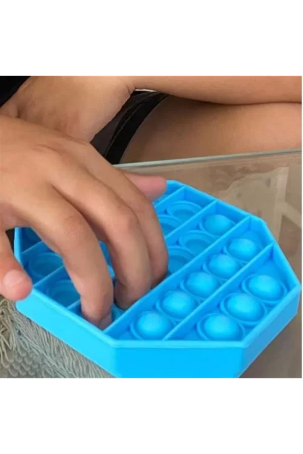 Sekizgen Tek Renk Pop Push İt Anti Stres Baloncukları Bubble Fidget