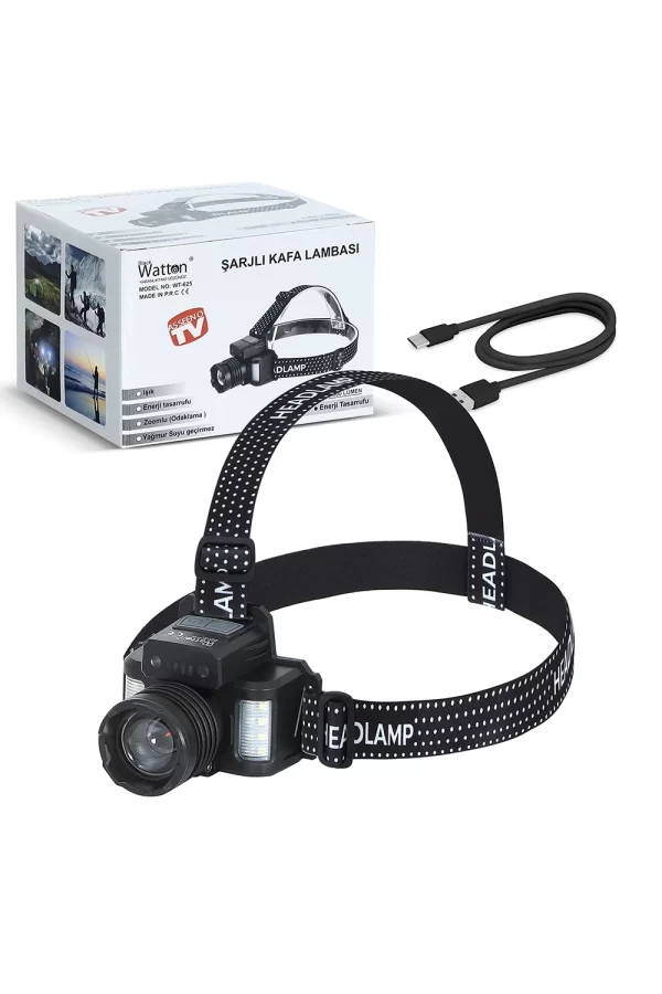 Sensörlü Cree Tg Led  Şarjlı Kafa Lambası  Wt-625