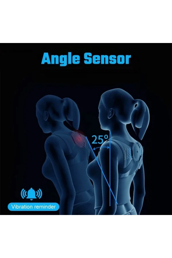 Sensörlü Dik Duruş Korsesi Şarjlı Titreşimli