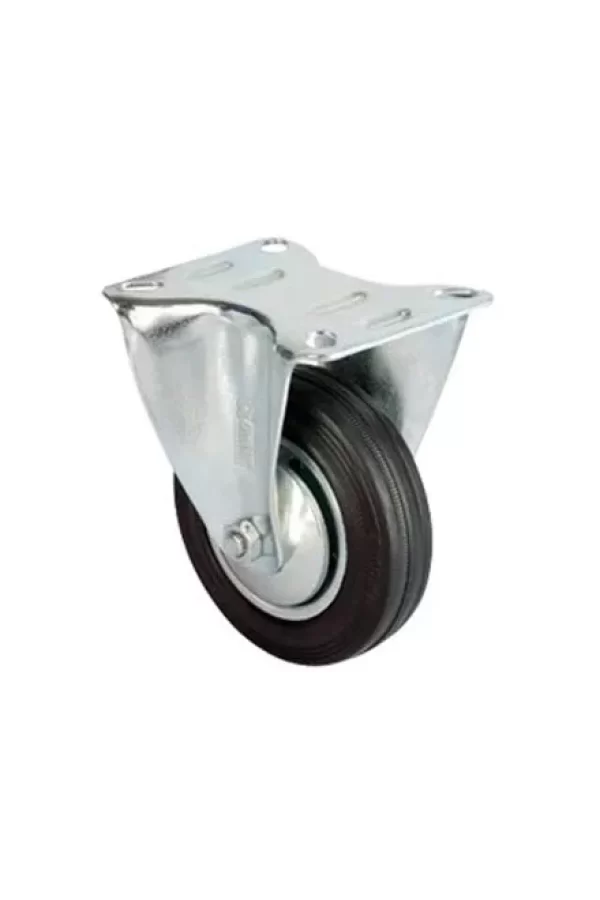 Servis Tekeri - Tablalı Siyah Sabit - Çap 150 Mm