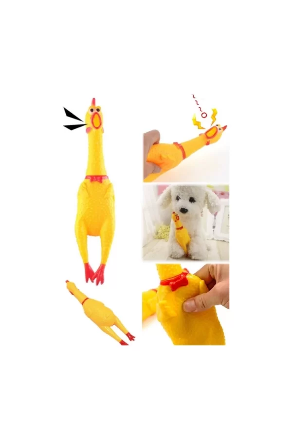 Sesli Horoz Eğlenceli Köpek ve Kediler İçin Sesli Öten Horoz Oyuncak 15 cm