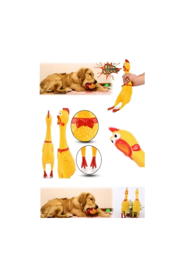 Sesli Horoz Eğlenceli Köpek ve Kediler İçin Sesli Öten Horoz Oyuncak 28 cm