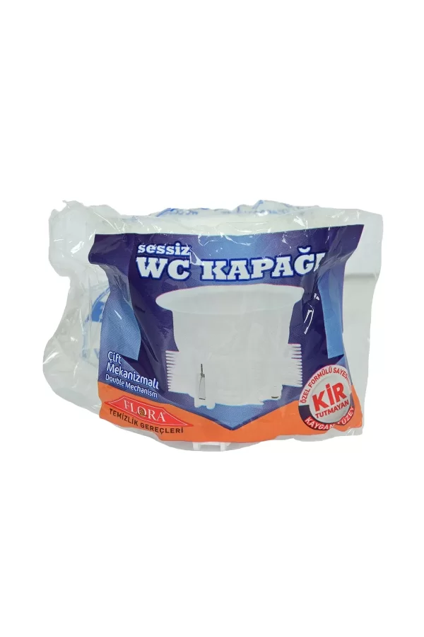 Sessiz Wc Kapağı Çift Mekanizmalı Kir Tutmayan Kaygan Yüzey Beyaz Renk