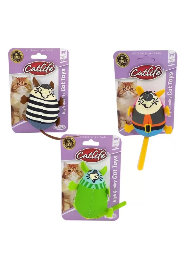 Sevimli Kumaş Fare Kedi Oyuncağı 17 cm Çeşitli Renklerde