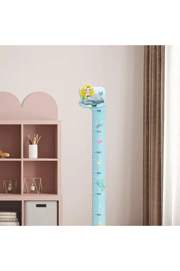 Sevimli Sarı Zürafa   Yeşil Dinazor   Deniz Kızı   Roket  Ağaç Boy Ölçüsü Sticker